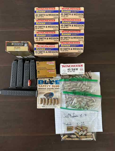 REDUCED .40 S&amp;W Defense - Target Ammo &amp; Glock Mags