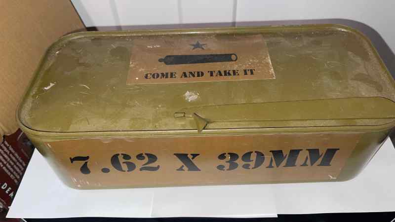 7.62x39 Russian ammo in seal can