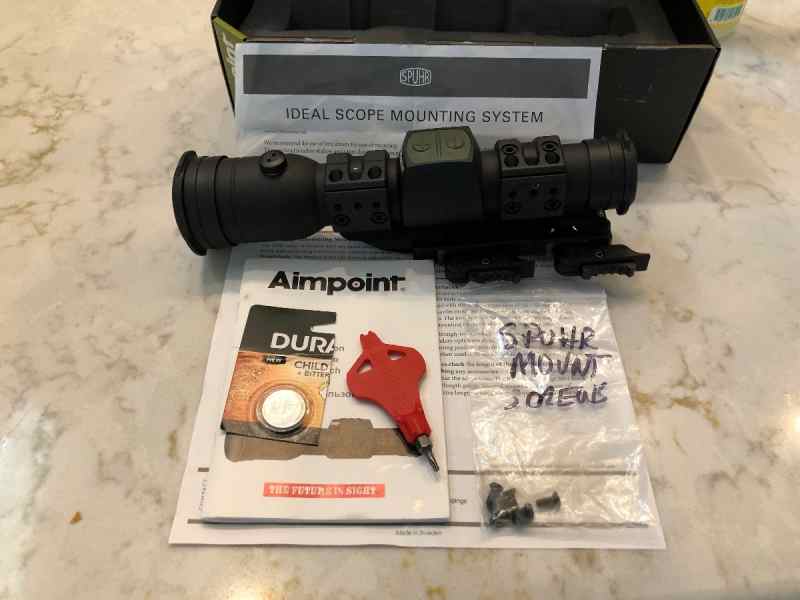 Aimpoint H34l red dot with Spuhr  mount 