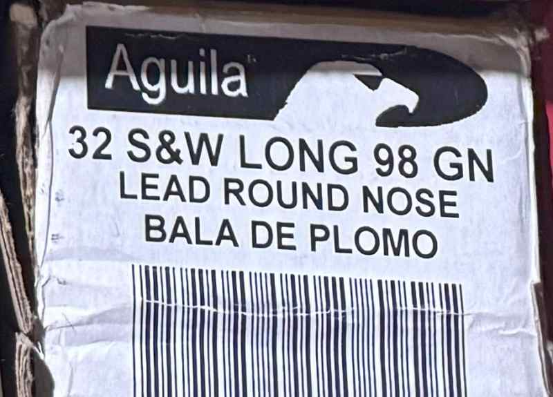 Aguila 32 S&amp;W Long Ammo 98 Grain Round Nose