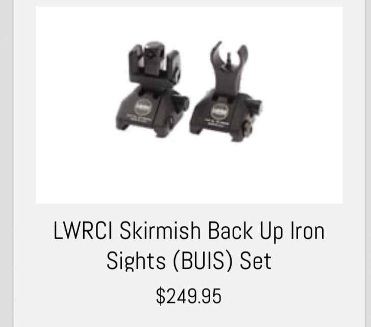 Lwrc I back up sights