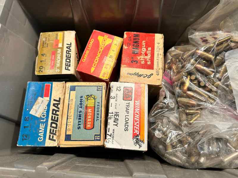 Old box of ammo, shotgun, vintage stuff