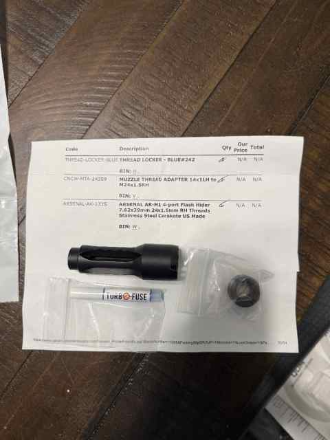 Arsenal branded egg beater flash hider 